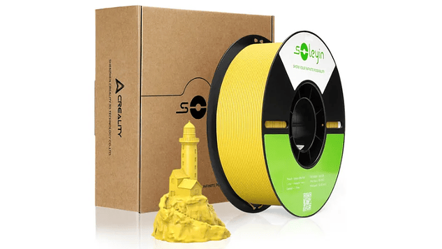 Filamento PLA Ultra Alta Velocidad Amarillo Piña 1kg Creality Soleyin  | Filamentos 1