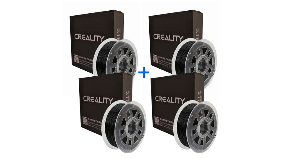 Pack 4 x Filamentos ABS Negro 1kg Creality | Filamentos 1