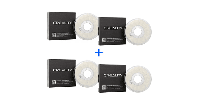 Pack 4 x Filamento PLA Blanco 1kg Creality | Filamentos 1