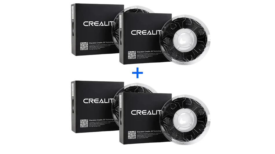 Pack 4 x Filamento PLA Negro 1kg Creality | Filamentos 1