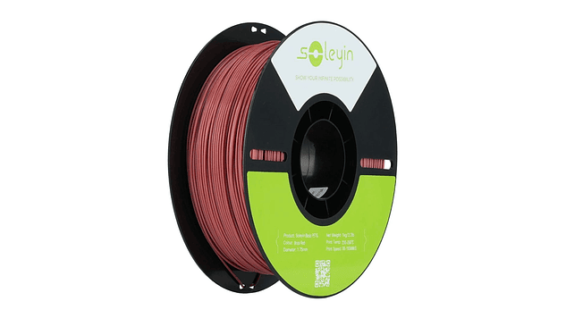 Filamento PETG Rojo Ladrillo 1kg Creality Soleyin | Filamentos 1