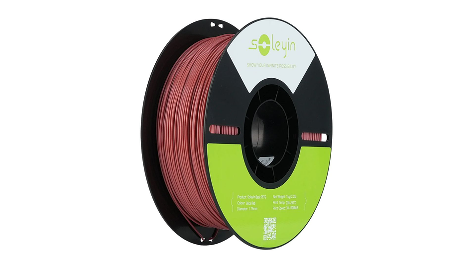 Filamento PETG Rojo Ladrillo 1kg Creality Soleyin | Filamentos 1