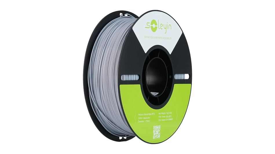 Filamento PETG Gris Glacial 1kg Creality Soleyin | Filamentos 1