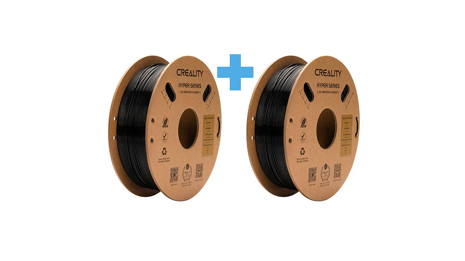 Pack 2 x Filamentos PETG Alta Velocidad Negro 1kg Creality | Filamentos 1