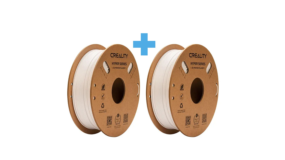 Pack 2 x Filamentos PETG Alta Velocidad Blanco 1kg Creality | Filamentos 1