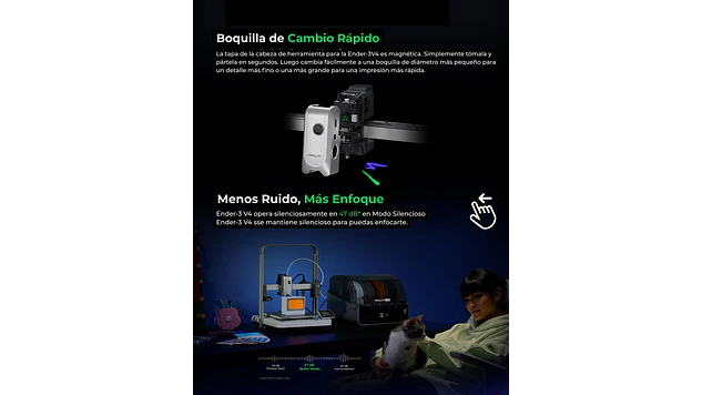 Ender-3 V4 Combo Creality | Tamaño Imp 220x220x235mm | Impresora 3D 6