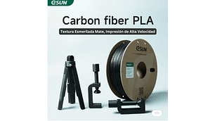 Filamento PLA Fibra Carbono Verde 1kg Esun | Filamentos