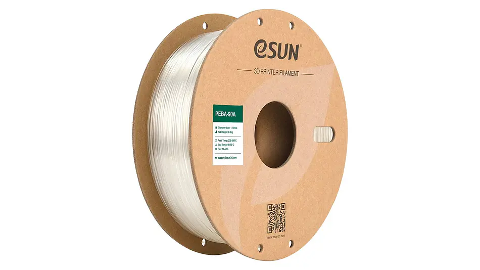 Filamento PEBA-90A Flexible Transparente 800g Esun | Filamentos 1