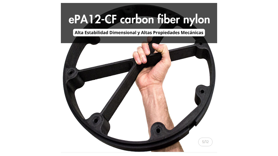 Filamento PA12-CF Negro Fibra de Carbón + Nylon 1kg Esun | Filamentos 4