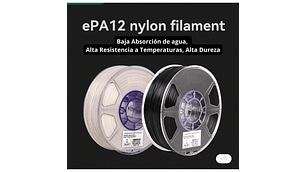 Filamento PA12-CF Negro Fibra de Carbón + Nylon 1kg Esun | Filamentos