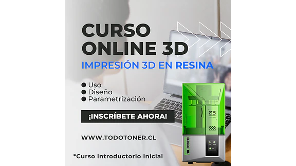Curso de Impresión 3D de resina con certificado Creality en TodoToner.cl