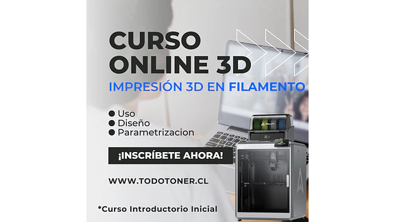 Curso de Impresión 3D con filamento (FDM) con certificado Creality en TodoToner.cl