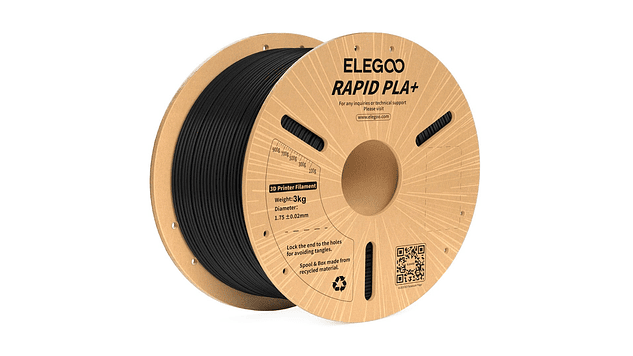 Filamento PLA+ RAPID Alta Velocidad Negro 3kg Elegoo | Filamentos 1