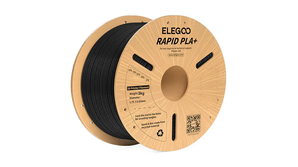 Filamento PLA+ RAPID Alta Velocidad Negro 3kg Elegoo | Filamentos 1
