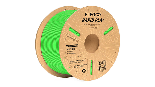 Filamento PLA+ RAPID Alta Velocidad Verde 3kg Elegoo | Filamentos 1