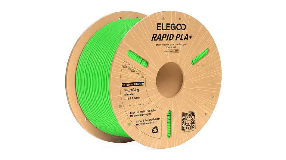 Filamento PLA+ RAPID Alta Velocidad Verde 3kg Elegoo | Filamentos 1