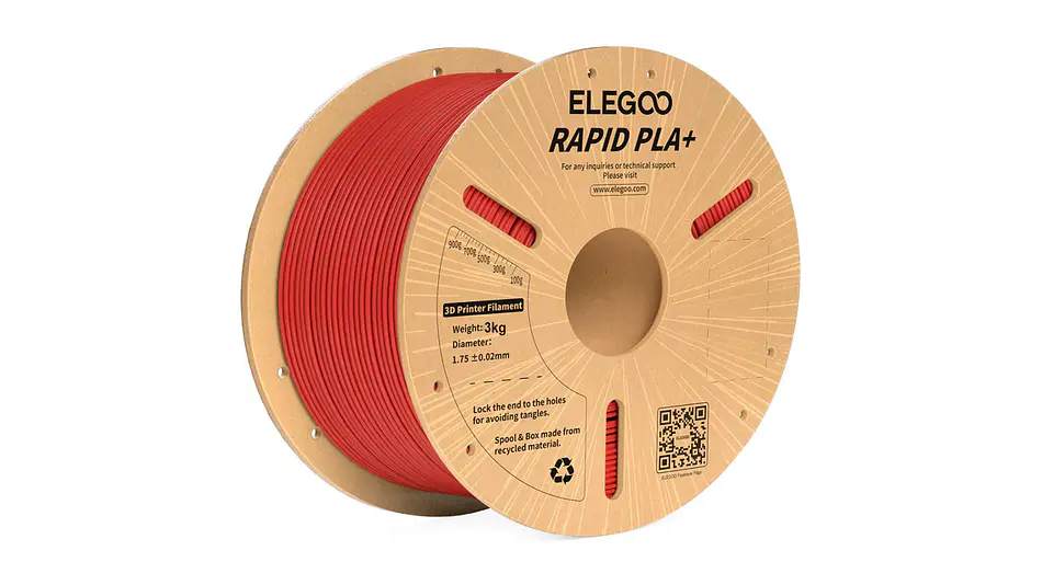 Filamento PLA+ RAPID Alta Velocidad Rojo 3kg Elegoo | Filamentos 1