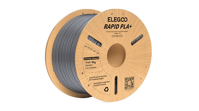 Filamento PLA+ RAPID Alta Velocidad Plateado 3kg Elegoo | Filamentos 1