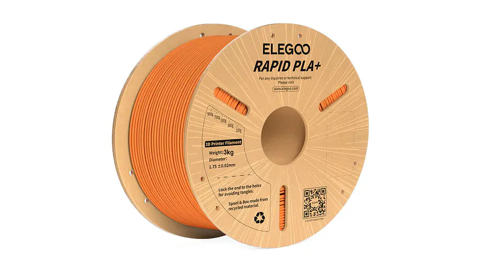 Filamento PLA+ RAPID Alta Velocidad Naranjo 3kg Elegoo | Filamentos 1