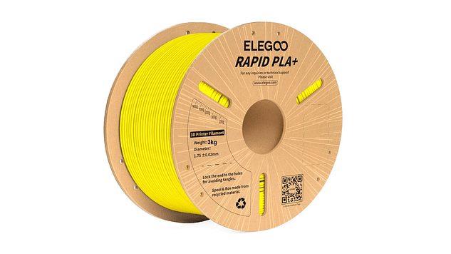 Filamento PLA+ RAPID Alta Velocidad Amarillo 3kg Elegoo | Filamentos 1