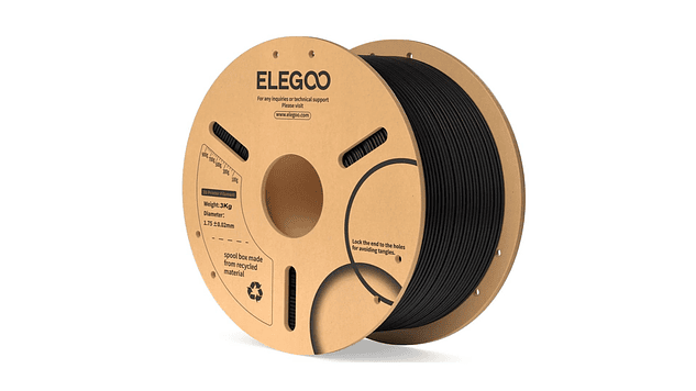 Filamento PLA Negro 3kg Elegoo | Filamentos 1
