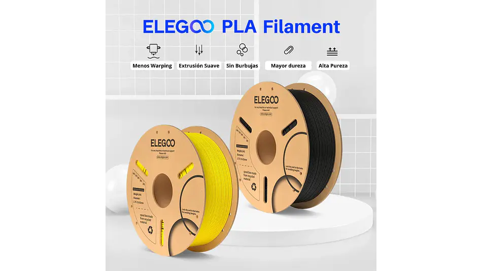 Filamento PLA Blanco 3kg Elegoo | Filamentos 2