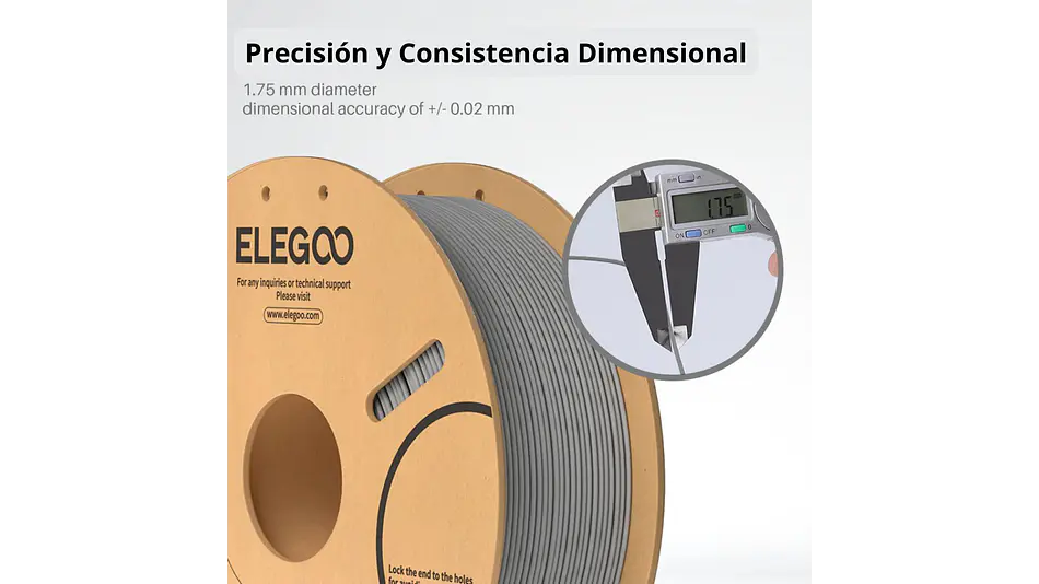 Filamento PLA Blanco 3kg Elegoo | Filamentos 4