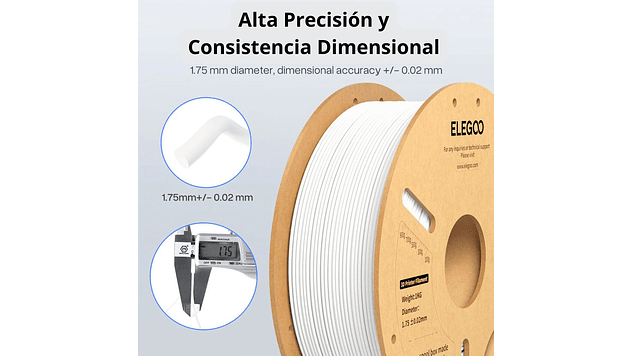 Filamento PLA+ Negro 3kg Elegoo | Filamentos 4