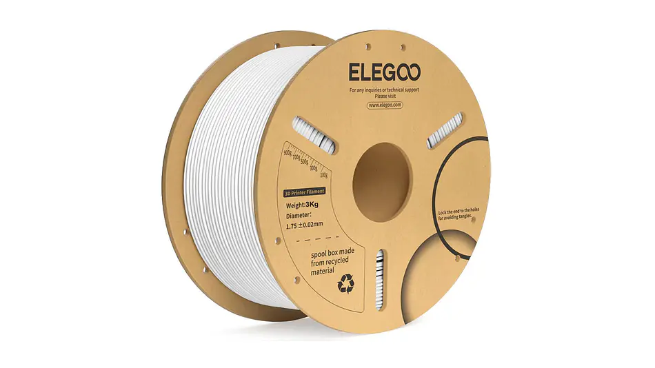 Filamento PLA+ Blanco 3kg Elegoo | Filamentos 1