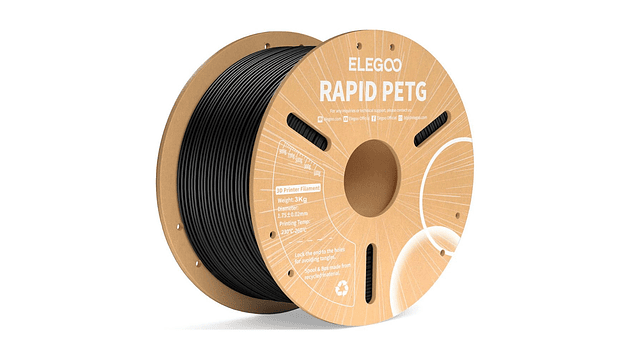 Filamento PETG Alta Velocidad Negro 1kg Elegoo | Filamentos 1