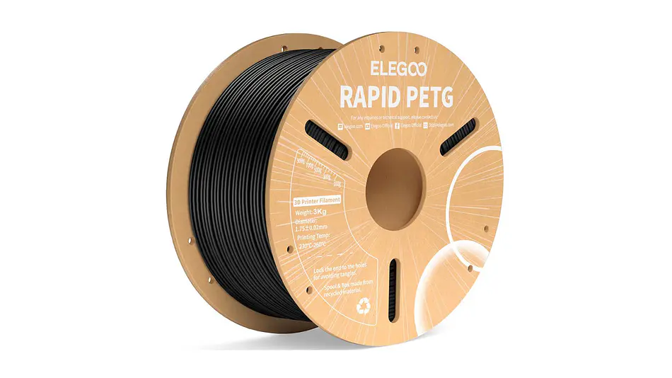 Filamento PETG Alta Velocidad Negro 3kg Elegoo | Filamentos 1