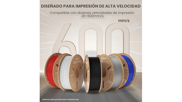 Filamento PETG Alta Velocidad Negro 1kg Elegoo | Filamentos 2