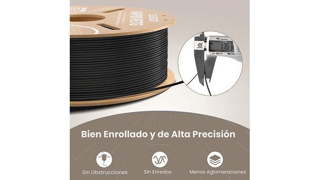 Filamento PETG Alta Velocidad Negro 1kg Elegoo | Filamentos 4