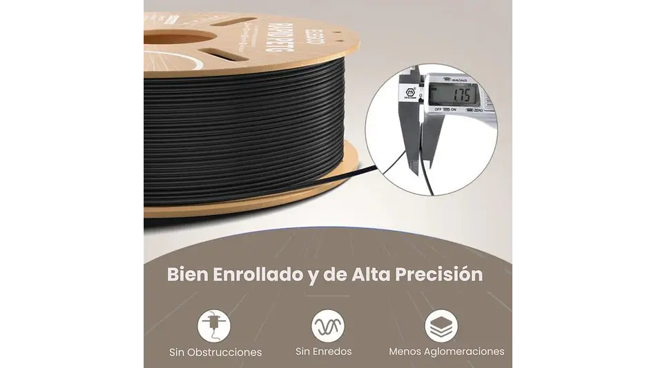 Filamento PETG Alta Velocidad Negro 3kg Elegoo | Filamentos 4