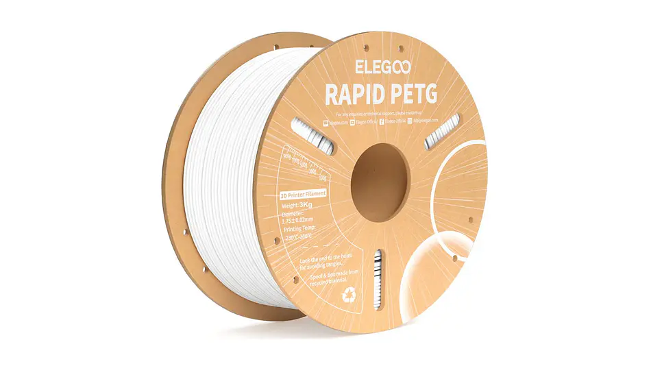 Filamento PETG Alta Velocidad Blanco 3kg Elegoo | Filamentos 1