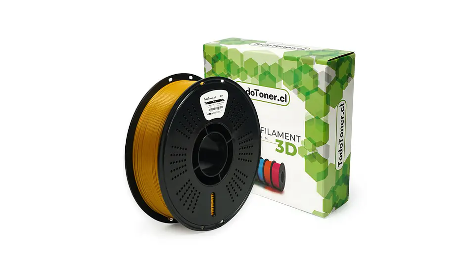Filamento PLA+ Dorado 1kg TODOTONER.CL | Filamentos 1