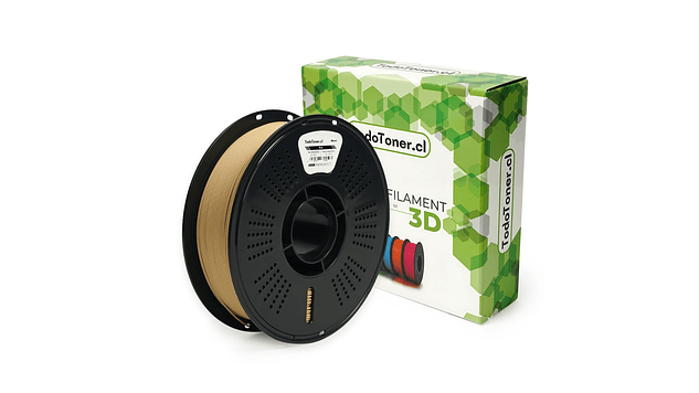Filamento PLA Alta Velocidad Madera Claro 10% Fibra Madera 1kg TODOTONER.CL | Filamentos 1