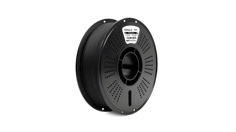 Filamento ASA Alta Velocidad Negro 1kg TODOTONER.CL | Filamentos 3