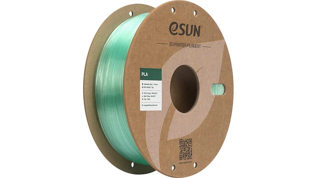 Filamento PLA Agua Transparente 1kg Esun | Filamentos 1