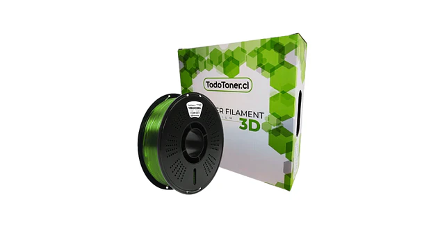 Filamento Petg Verde Esmeralda Transparente TODOTONER.CL | FILAMENTOS 1