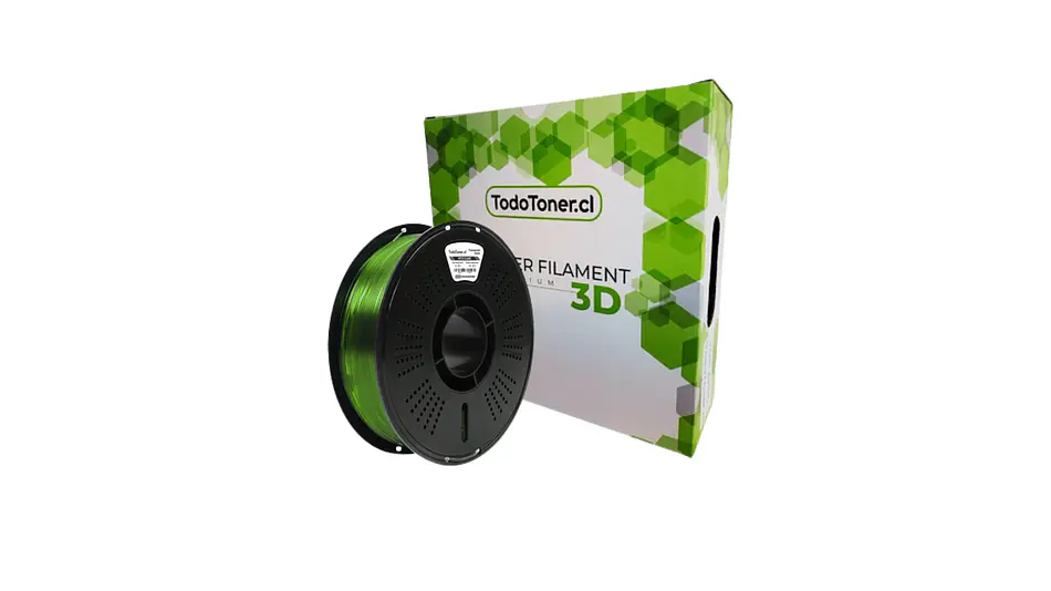 Filamento Petg Verde Esmeralda Transparente TODOTONER.CL | FILAMENTOS 1