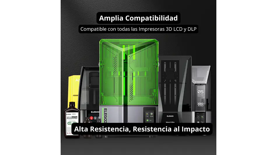 Resina Tipo ABS Like 3.0+ Negra 1KG Elegoo | Resinas 6
