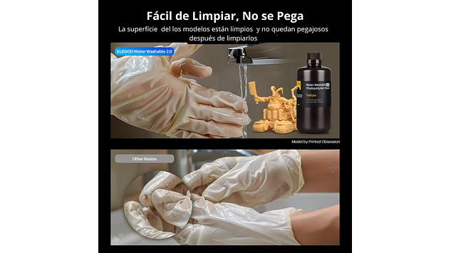 Resina Lavable al Agua Piel Clara 1KG Elegoo | Resinas 5
