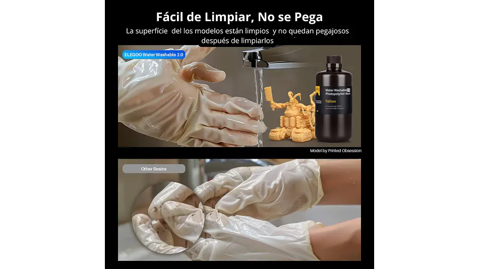 Resina Lavable al Agua Piel Clara 1KG Elegoo | Resinas 5