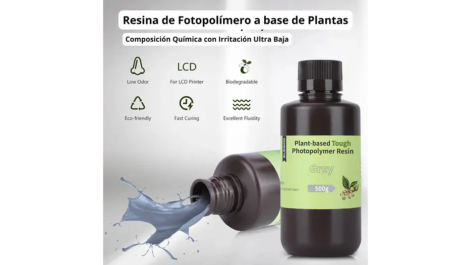 Resina Ecológica Base Plantas Gris 1KG Elegoo | Resinas 5