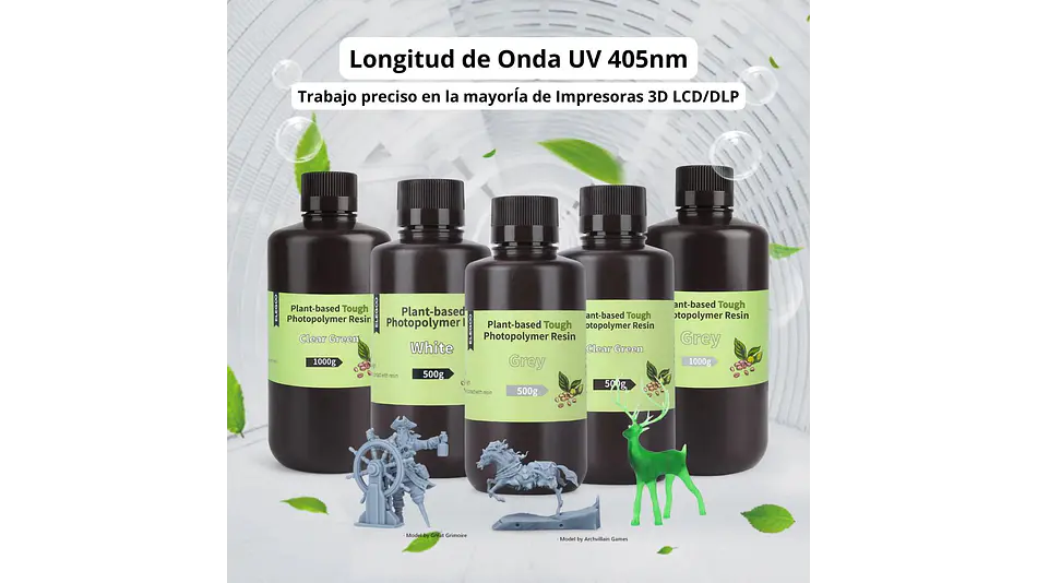 Resina Ecológica Base Plantas Gris 1KG Elegoo | Resinas 6