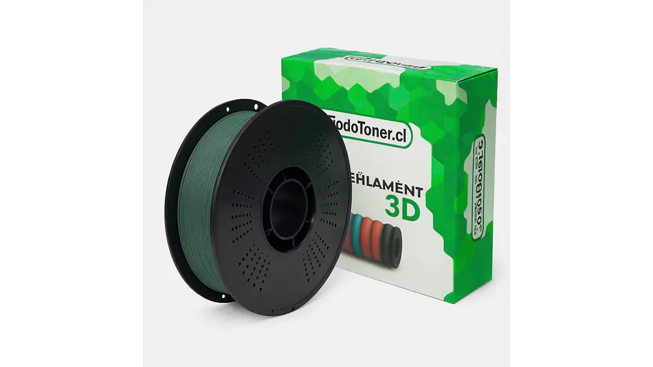 Filamento PLA Mate Verde 1kg TODOTONER.CL Filaments | Filamentos 1