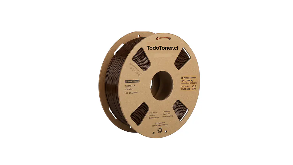 Filamento PETG Café Chocolate 1kg TODOTONER.CL | Filamentos 1