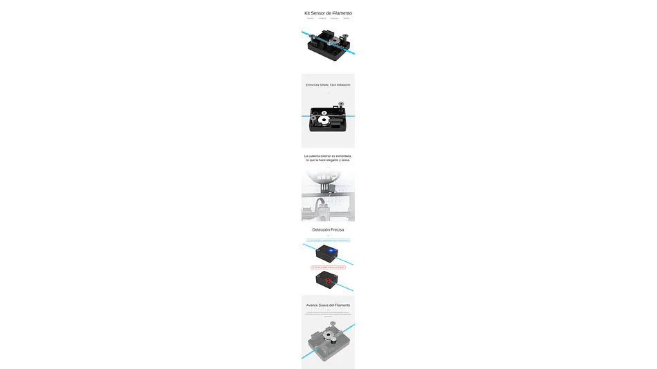 Módulo Detector de Filamento Creality Ender-3 V3 SE / V3 KE - LED Indicador | Repuesto 3D 8