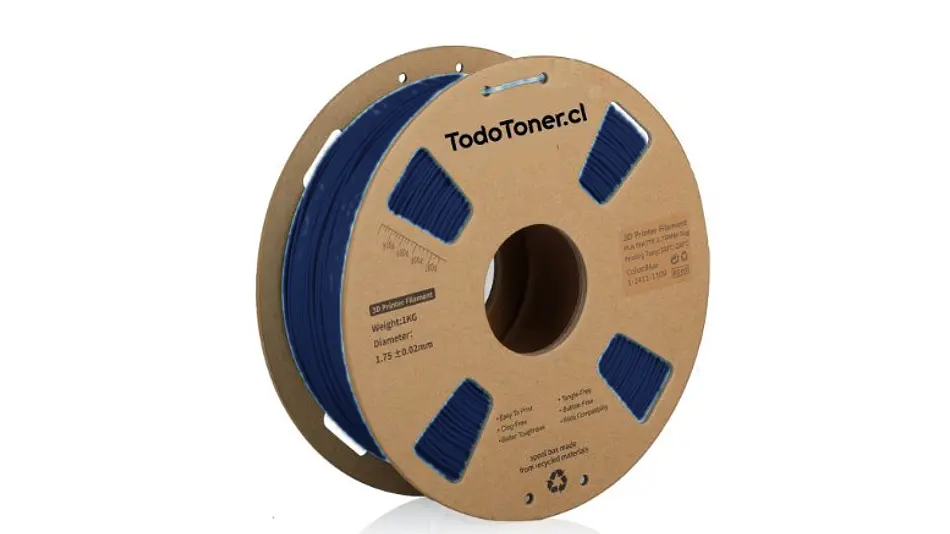 Filamento PLA Mate Azul 1kg TODOTONER.CL | Filamentos 1